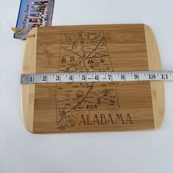 Totally Bamboo A Slice of Life Alabama State Serving Cutting Board 11” X 8.75” - Picture 4 of 6